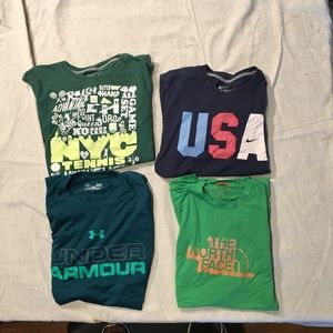Lot of 4 graphic sports tees